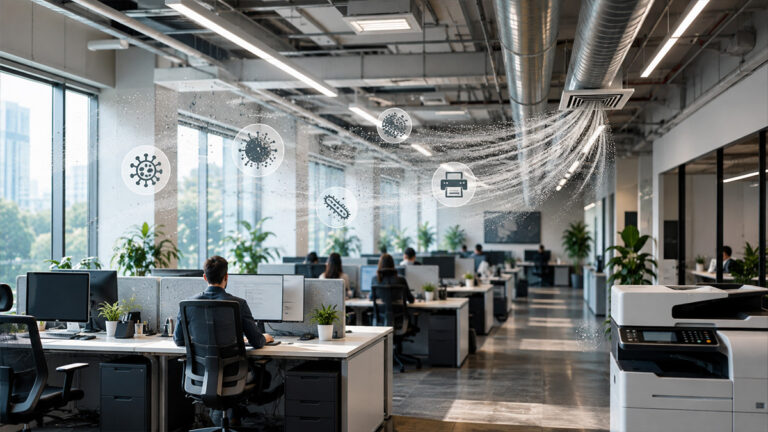 Commercial air duct cleaning office buildings improves indoor air quality and reduces pollution